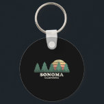 Sonoma Ca Vintage Throwback Tee Retro 70s Design Nyckelring<br><div class="desc">Sonoma Ca Vintage Throwback Tee Retro 70s Design</div>