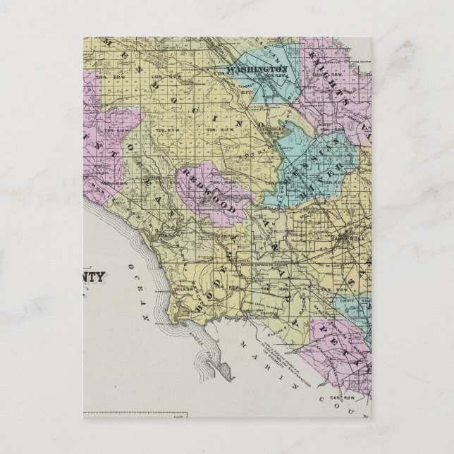 Sonoma County, California 18 Vykort (Framsida)