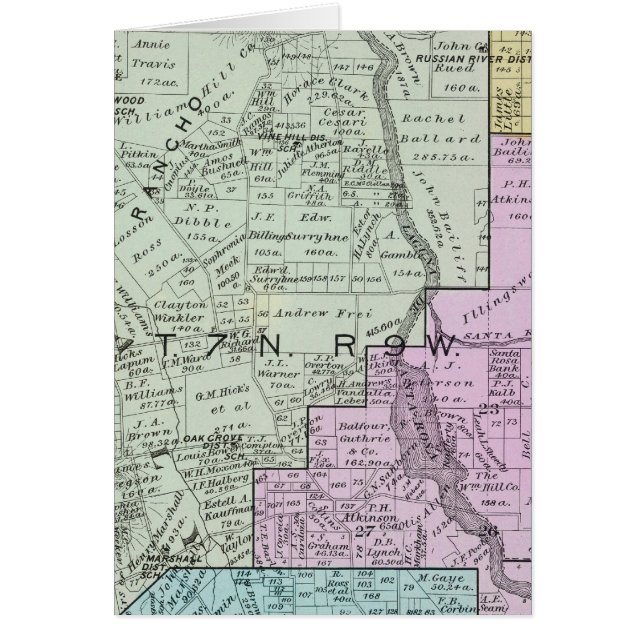 Sonoma County, California Hälsningskort (Framsidan)
