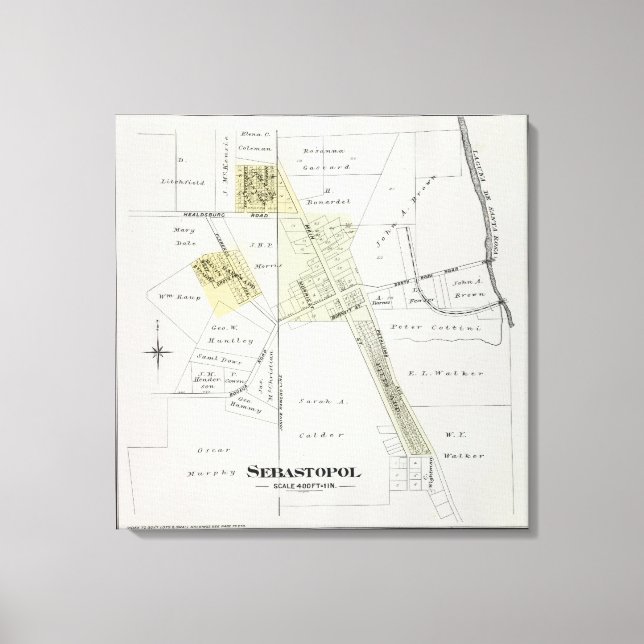 Sonoma County, Kalifornien 17 Canvastryck (Framsida)