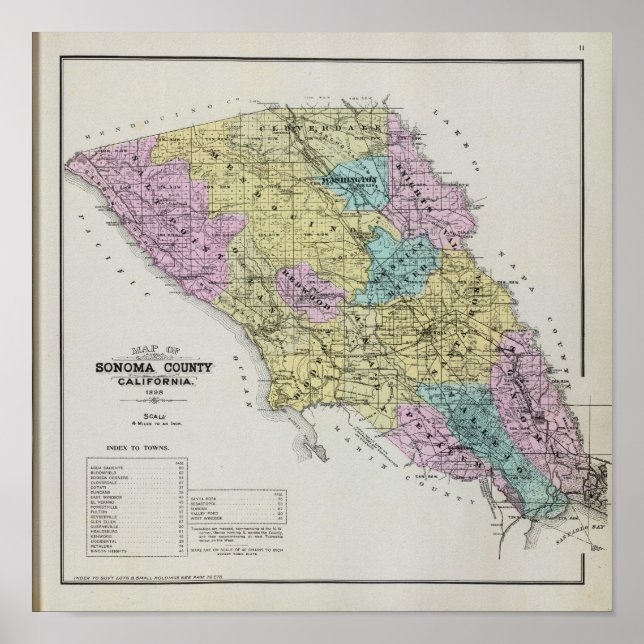 Sonoma County, Kalifornien 19 Poster (Framsidan)