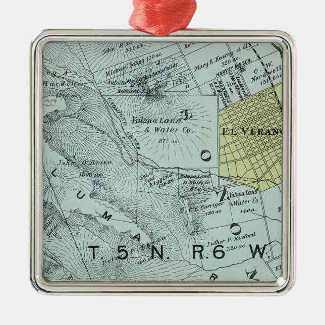 Sonoma County, Kalifornien 26 Julgransprydnad Metall (Framsidan)