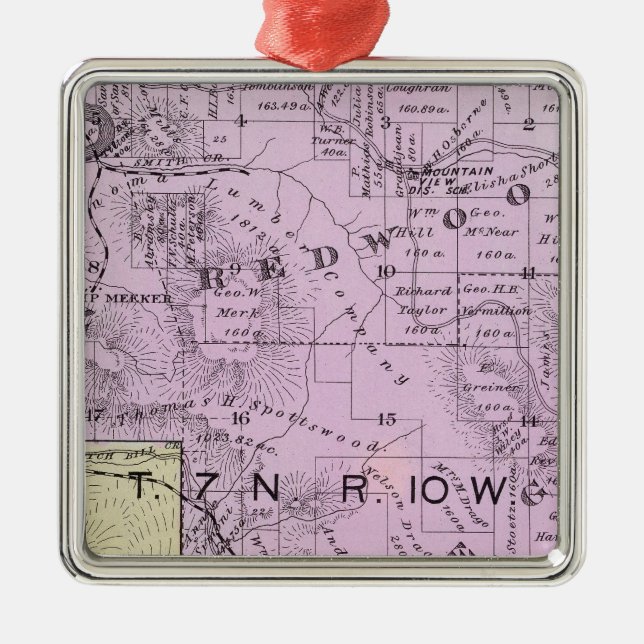 Sonoma County Kalifornien 8 Julgransprydnad Metall (Framsidan)