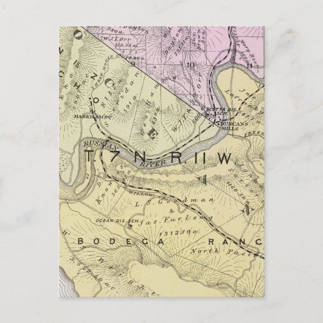 Sonoma County, Kalifornien 8 Vykort (Framsida)