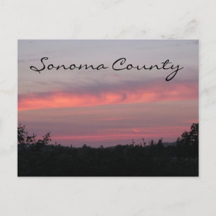 Sonoma County Sunset 2 Vykort