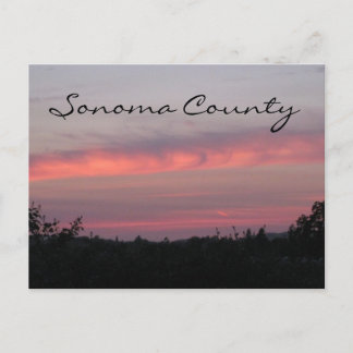 Sonoma County Sunset 2 Vykort