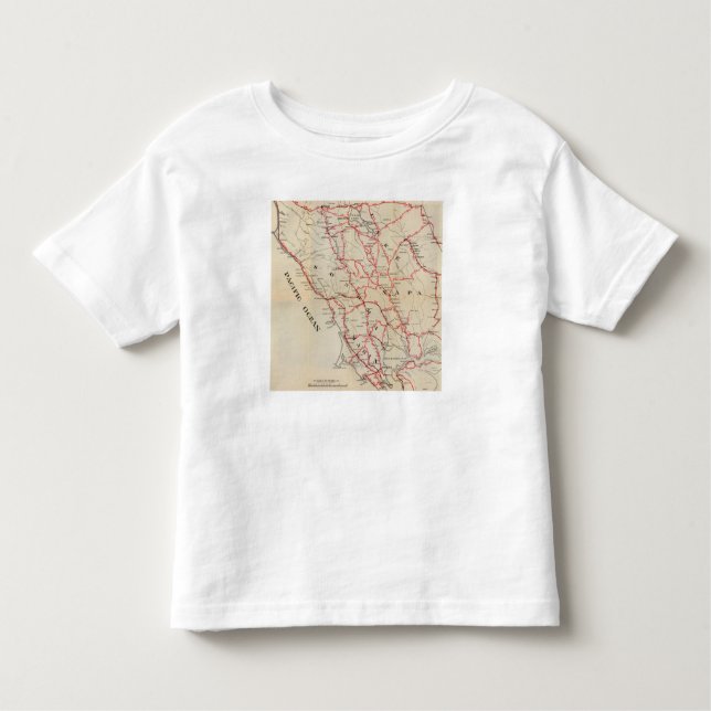 Sonoma, Marin, sjö och Napa län T-shirt (Framsida)