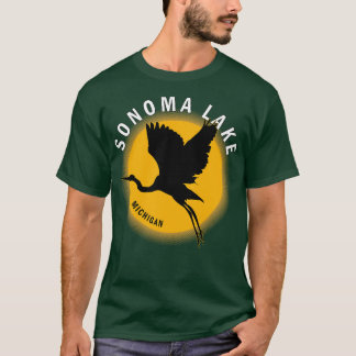 Sonoma Sjö i Michigan Heron Sunrise T Shirt