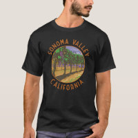 Sonoma Valley California Retro Distress Circle