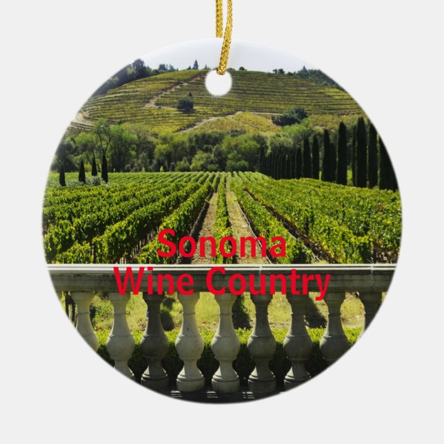 Sonoma Vin Land jul Ornament (Framsidan)