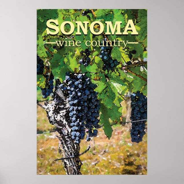 Sonoma Vin Land Poster (Framsidan)