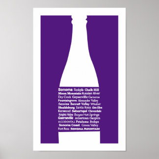 Sonoma Vin Lila Skriv ut Poster