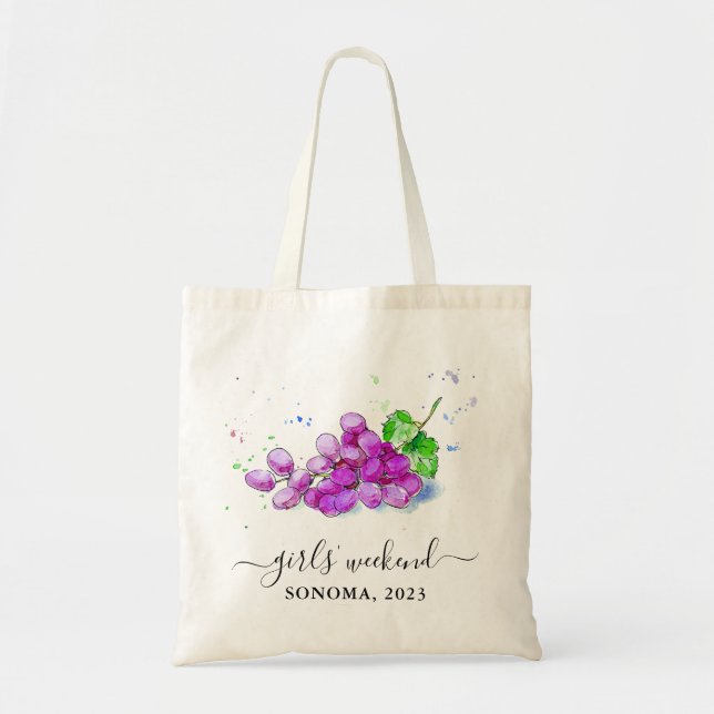 Sonoma Vineyard Winery Girls’ Helg Tote Bag Tygkasse (Framsidan)