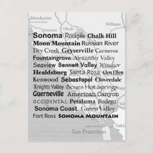 Sonoma Wine Country Vykort