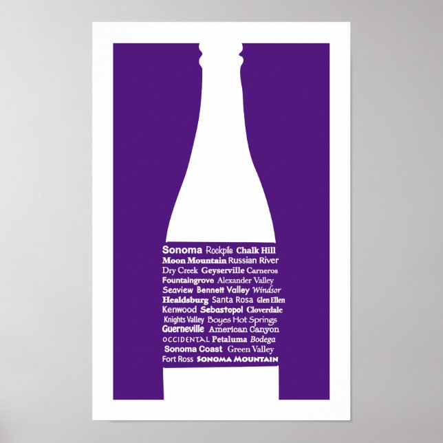 Sonoma Wine Purple Tryck (Framsidan)