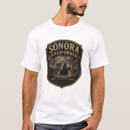 Sonora California Lone Horseman Guld Rush Badge T Shirt