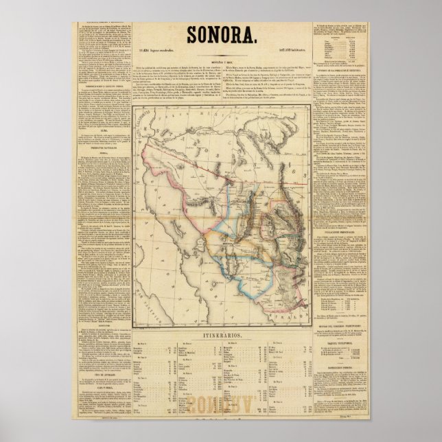 Sonora, Mexiko Poster (Framsidan)