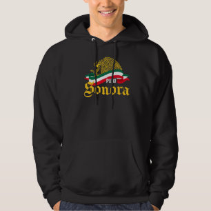 Sonora Mexiko Puro Sonora Gult Eagle Flagga Hoodie