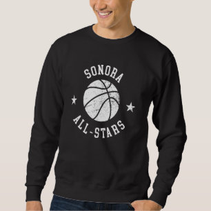 Sonora Vintage All-Stars Retro 80s Basketball Lång Ärmad Tröja