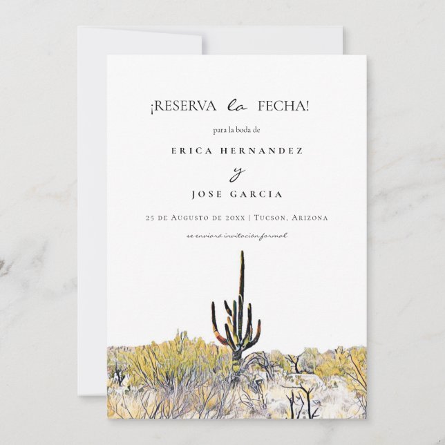 Sonoran Desert platt Reserva la fecha! Kort (Framsida)