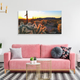 Sonoran Desert scenic sunset Arizona cactus foto Canvastryck