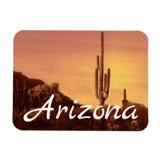 Sonoran Desert Sunset, Arizona Magnet (Horisontell)