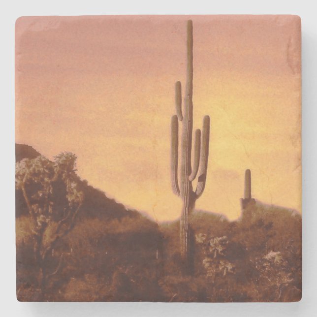 Sonoran solnedgång stenunderlägg (Framsidan)