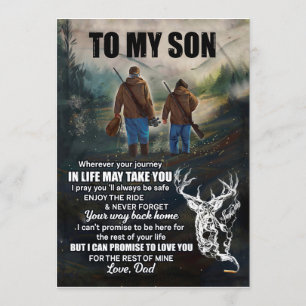 Sonpresent Brev till min son kärlek från pappa Inbjudningar
