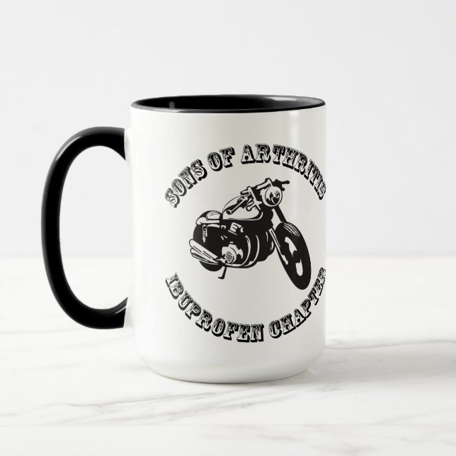 Sons av artrit - Äldre Biker i Mugg (Vänster)