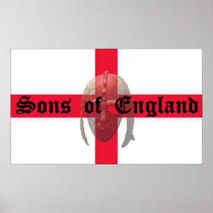 Sons av England den Anglo Saxonhjälmen Poster
