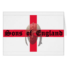 Sons av hjälmen för England textSaxon Hälsningskort