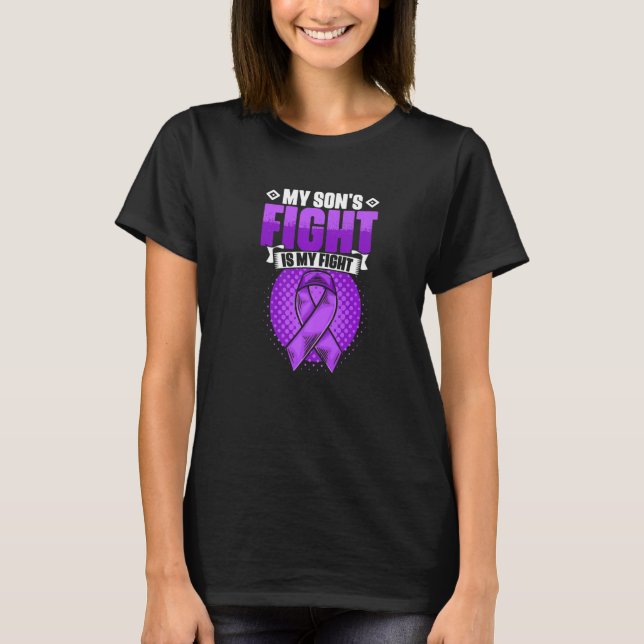 Son's Fight Is My Fight Epilepsy Survivor Epilepsy T Shirt (Framsida)