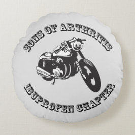 Sons of Arthritis Round Cotton Biker Dekorativ kud Rund Kudde