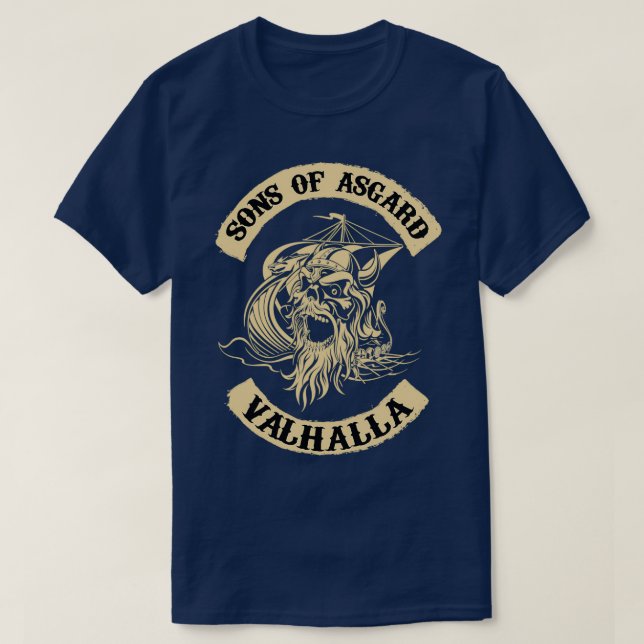 Sons of Asgard Valhalla T Shirt (Design framsida)