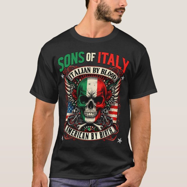 Sons of Italien Italienska T Shirt (Framsida)