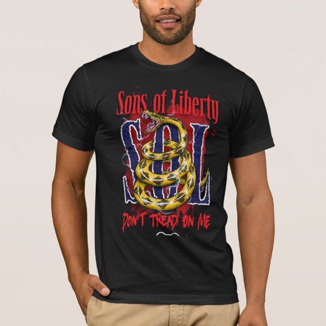 Sons of Liberty DON GÅR INTE PÅ ME mörk manar T-shirt (Framsida)