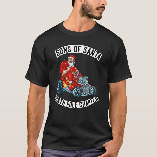Sons Of Santa Merry Christmas Eve Rocker Xmas Go k T Shirt (Framsida)