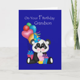Sonson 1st födelsedag, Panda och ballonger Kort