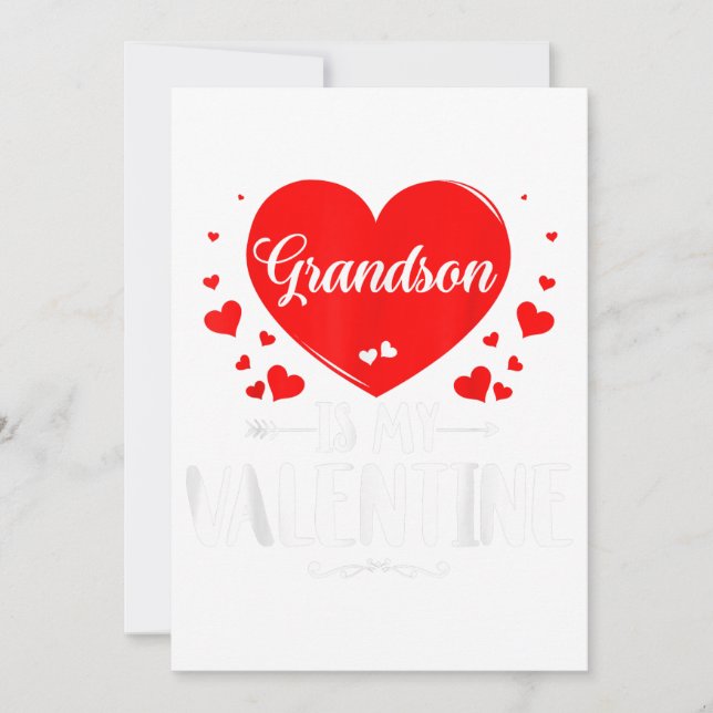 Sonson är min valentin Matchande Fam Mormor Presen Julkort (Framsida)