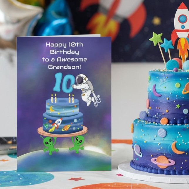 Sonson Glad 10-årsdag Astronaut med Cool Kort (Skapare uppladdad)