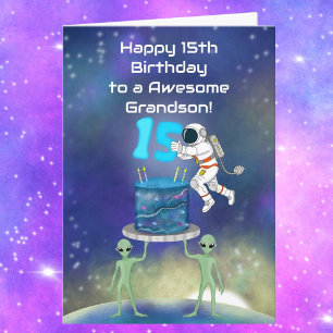Sonson Glad 15-årsdag Astronaut med Cool Kort
