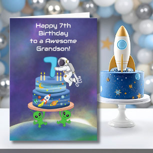 Sonson Glad 7-årsdag Astronaut med Cool Kort