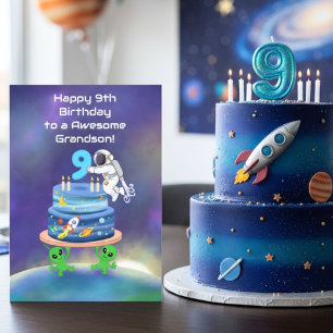 Sonson Glad 9-årsdag Astronaut med Cool Kort