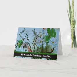 Sonson goodbye från Terminally sjuk morförälder Kort