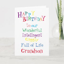 sonsonfödelsedag card.boys.sons.male kort