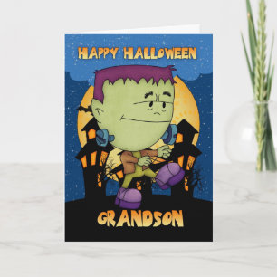 sonsonhalloween kort med att stampa för frankie