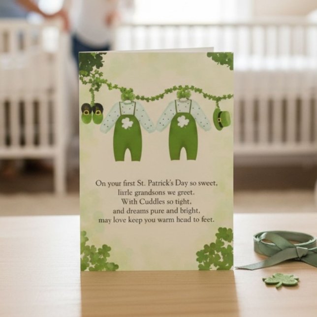 Sonsonsdubbletter Första St. Patricks Day Kort (Skapare uppladdad)