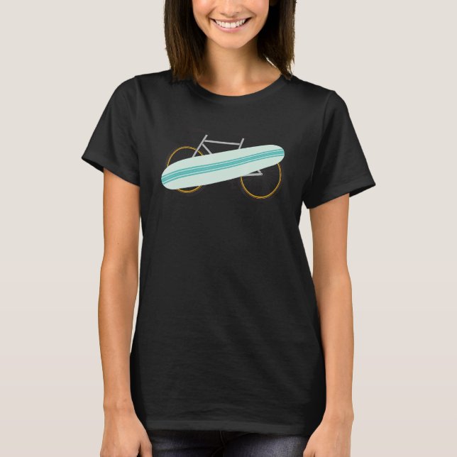 Sönvårskörning Bicycle Surfboard Lets go su T Shirt (Framsida)