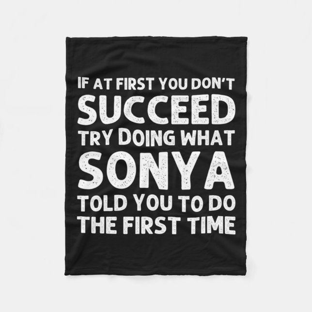 Sonya Name D Birthday Funny Christmas J  Fleecefilt (Framsidan)