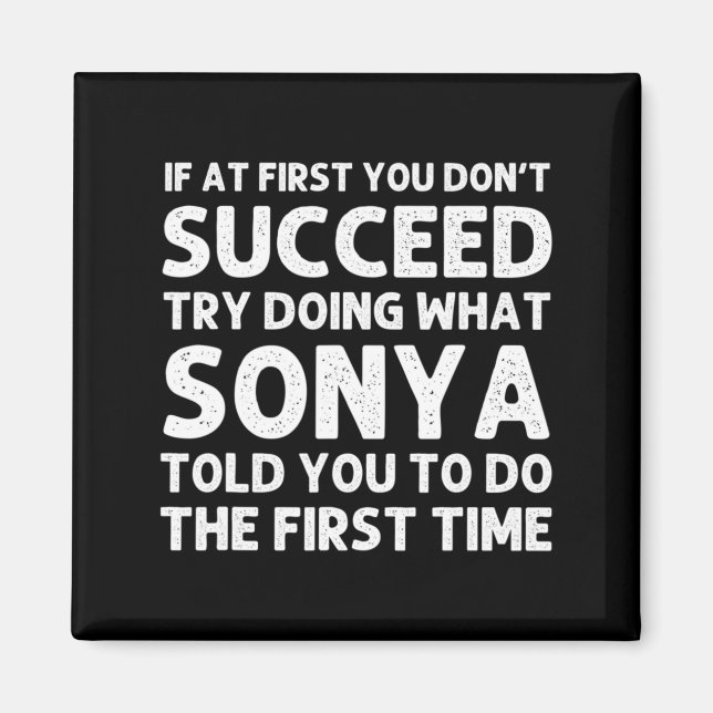 Sonya Name D Birthday Funny Christmas J  Magnet (Framsidan)